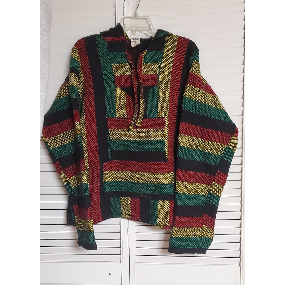 Red, Green, Yellow and Black Hoodie